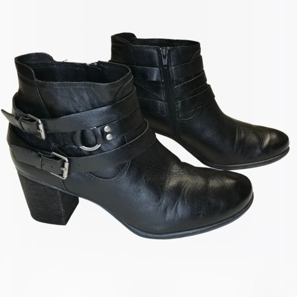 Josef Seibel Zip & Straps Leather Women’s Ankle Boots 11 - 11 1/2 USA (42 EU)